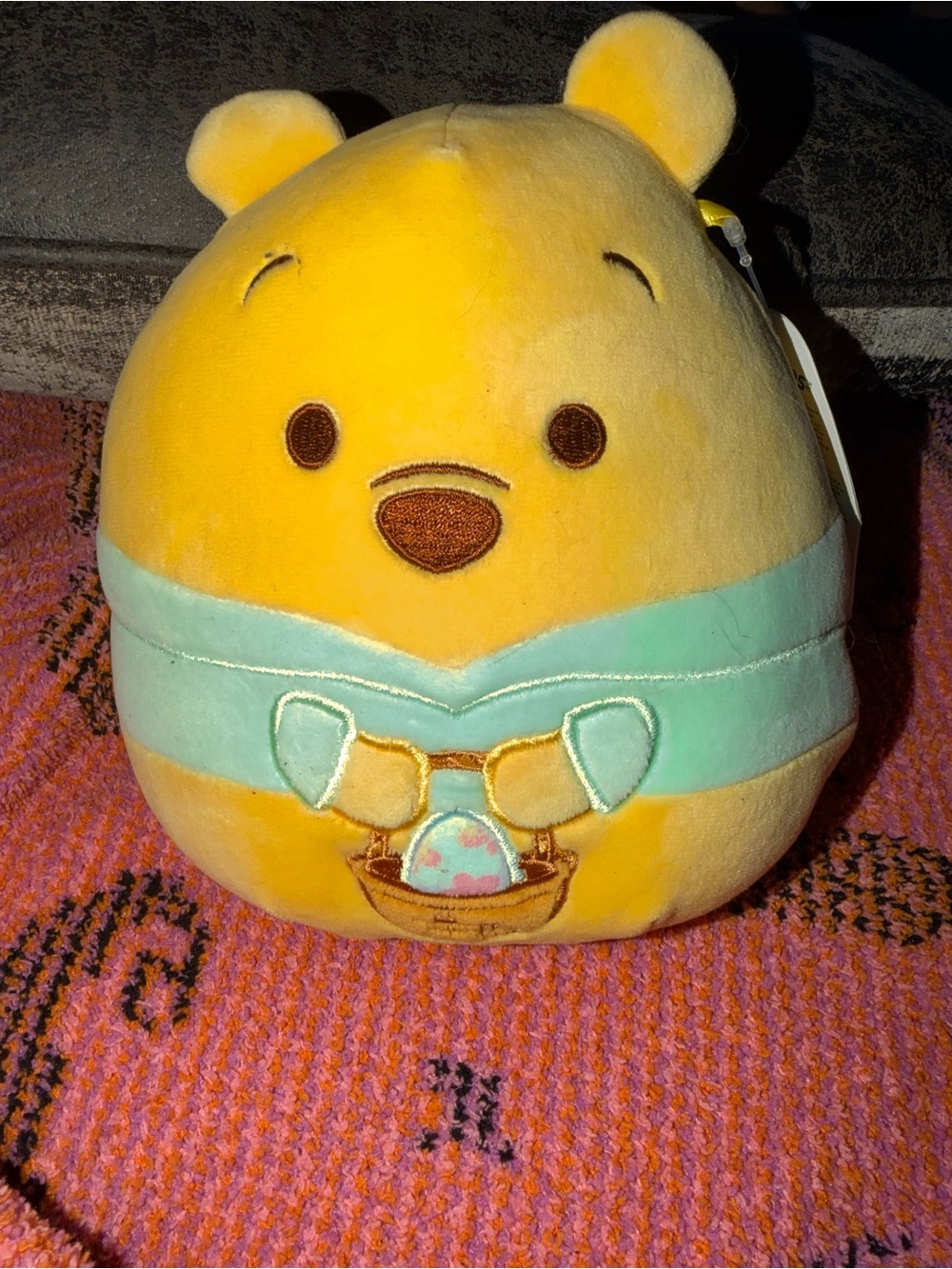 Disney Yellow Plush Bear with Mint Outfit